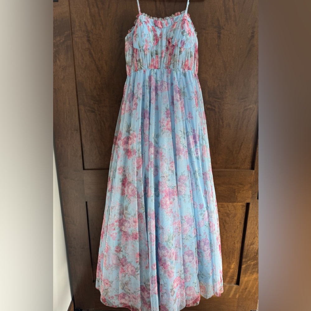 NWT City Studios Floral Tulle Formal Prom Dress
